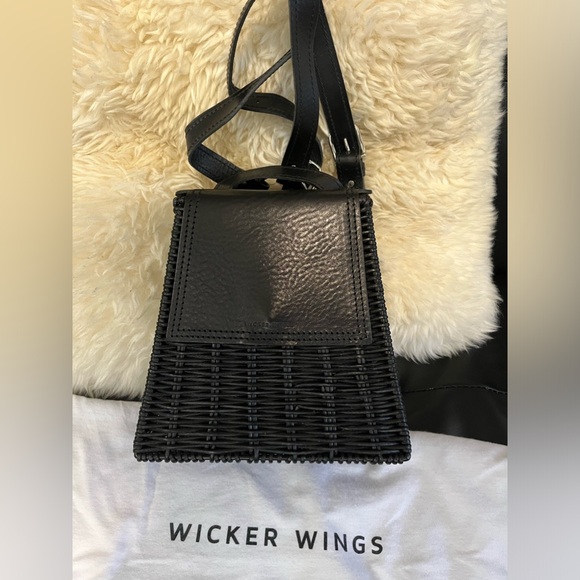 Wicker Wings Black Tall Tixing Backpack (Genuine Leather & Rattan) - Picture 8 of 16